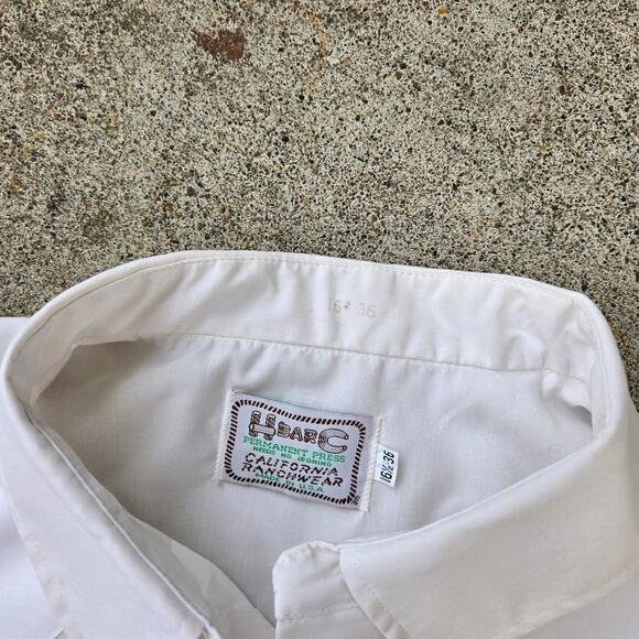 Vtg 70s H BAR C Permanent Press Cowboy Western Pearl Snap Button Up Shirt USA - Picture 5 of 7